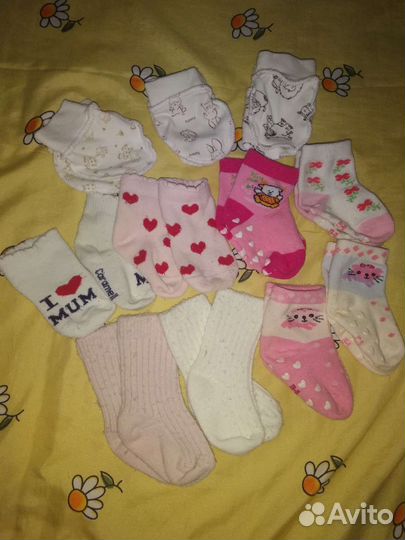 Носки, колготки, слюнявчики