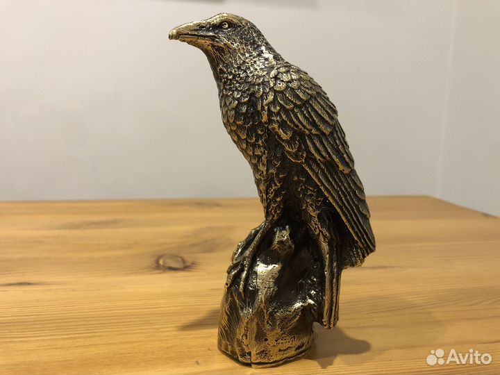 Статуэтка фигурка Ворон бронза