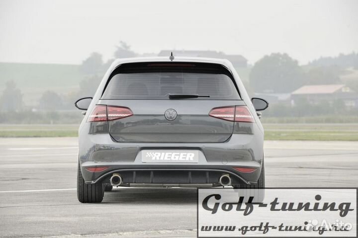 VW Golf 7 12-17 Диффузор глянцевый Rieger