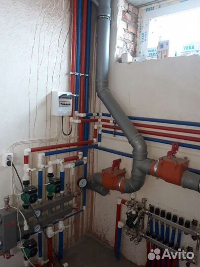Монтаж отопления и водоснабжения