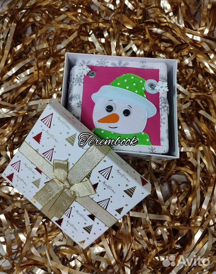 Новогодний подарок 6 мес+, тактильная книжка