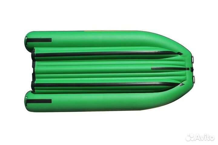 Лодка Reef Тритон 400 S-Max Fi; желто-зеленая