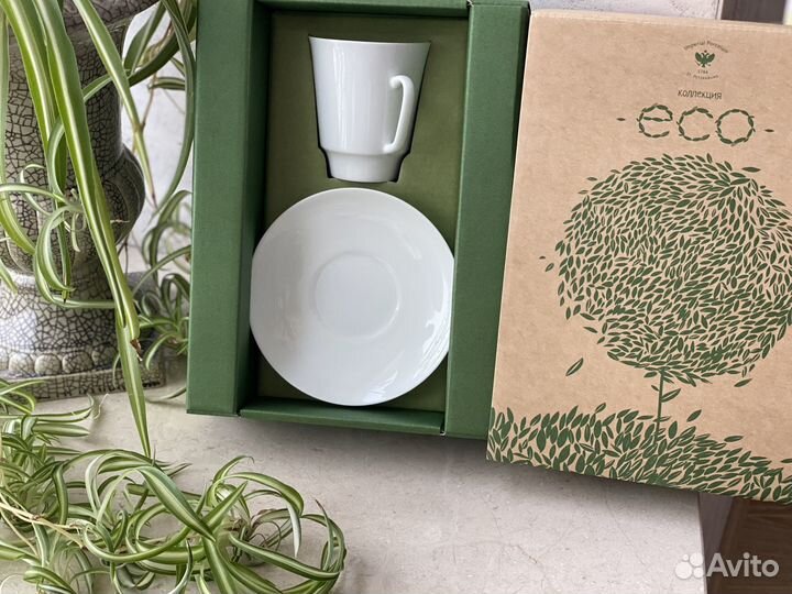 Новая чашка с блюдцем ифз