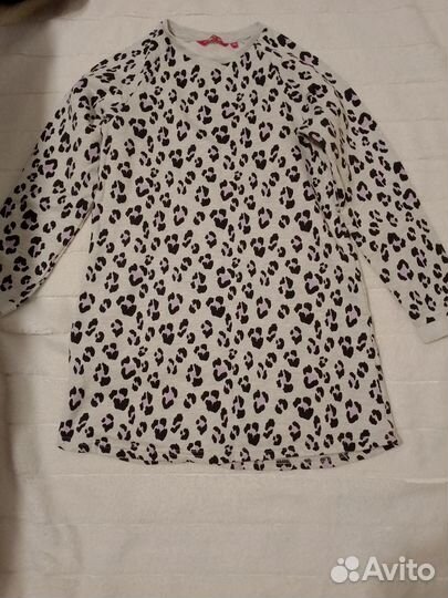 Платье теплое на флисе для девочек 134