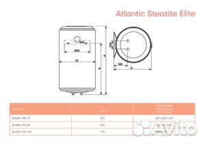 Бойлер электрический atlantic steatite elite 80