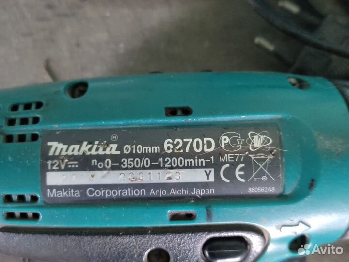 Шуруповерт makita 12v бу