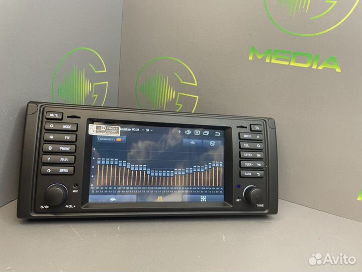 Магнитола на bmw E39 с кнопками