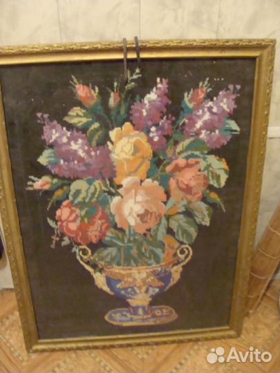 Картина ручная работа СССР Б Р О Н Ь