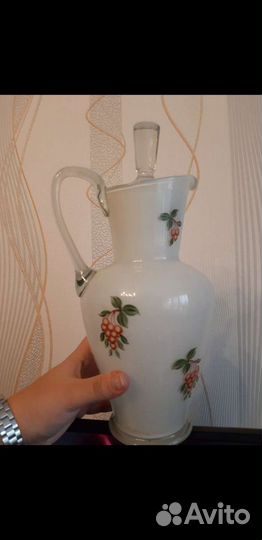 Кувшин с рисунком стекло СССР