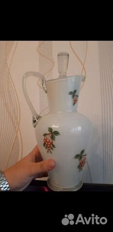Кувшин с рисунком стекло СССР