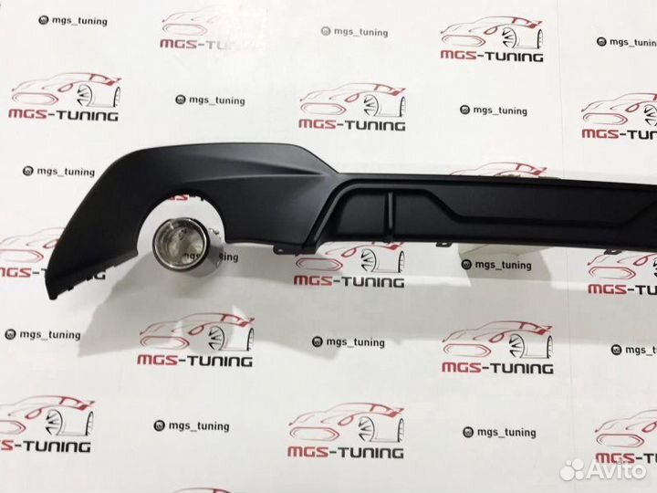 Диффузор BMW 3 G20 M Мат с насадками Akrapovic