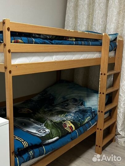 Двухъярусная кровать бу с матрасами
