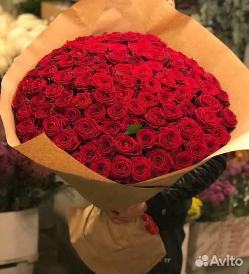 Букет из 101 розы, доставка цветов,букетов, роз