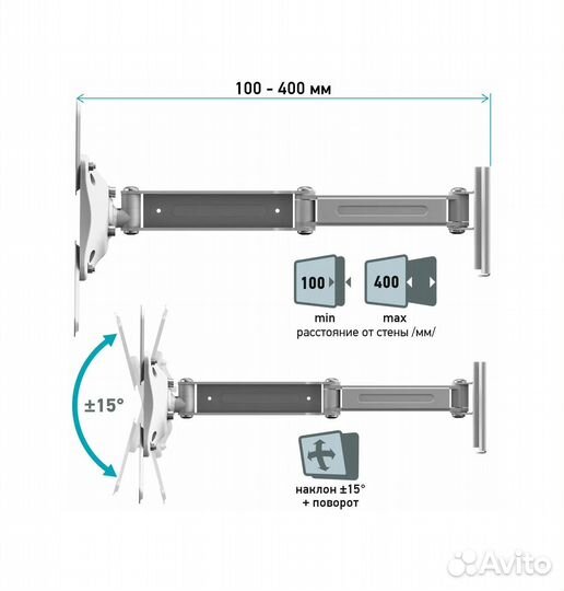 Новый поворотно-выдвижной кронштейн для телевизора