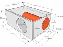 Короб для сабвуфера 15 дюймов чертеж на трубе