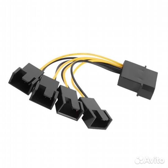 Fan Hub сплиттер Molex на 4x 3/4 Pin