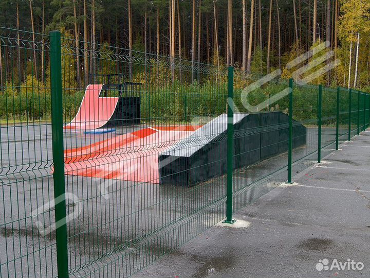 Столб для забора, 3d сетки 60х40х1,2мм L2.5м