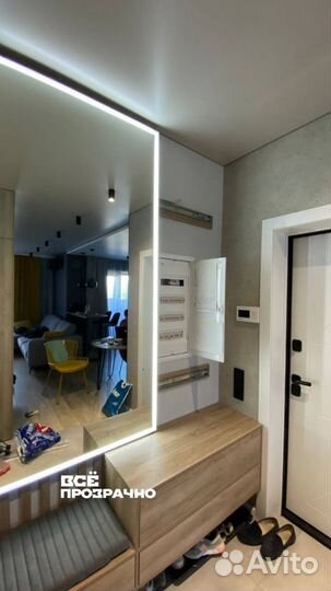 Зеркало с подстветкой откатное