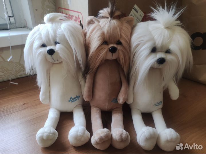 Собачка Lucky doggy orange toys 35см