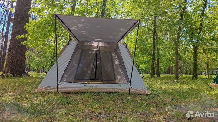 Палатка 4 местная, автоматическая+ подарок фонарик