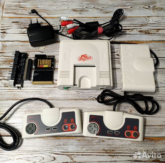Pc-engine, два геймпада, flash, av rgb
