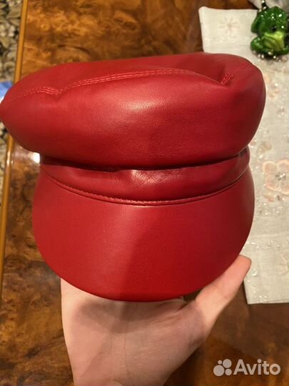 Новый картуз кепи натуральная кожа