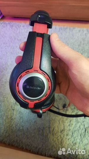 Игровые наушники с микрофоном defender