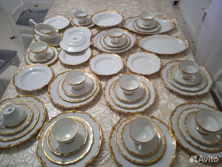 Сервиз чайный столовый на 12 персон Веймар гдр