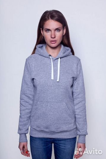 Толстовка серый меланж унисекс