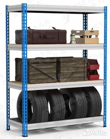 Стеллажи 300кг на полку фанера