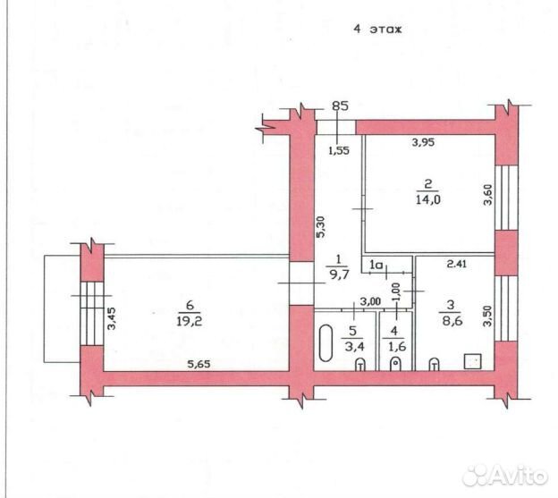 2-к. квартира, 57 м², 4/4 эт., Камышин