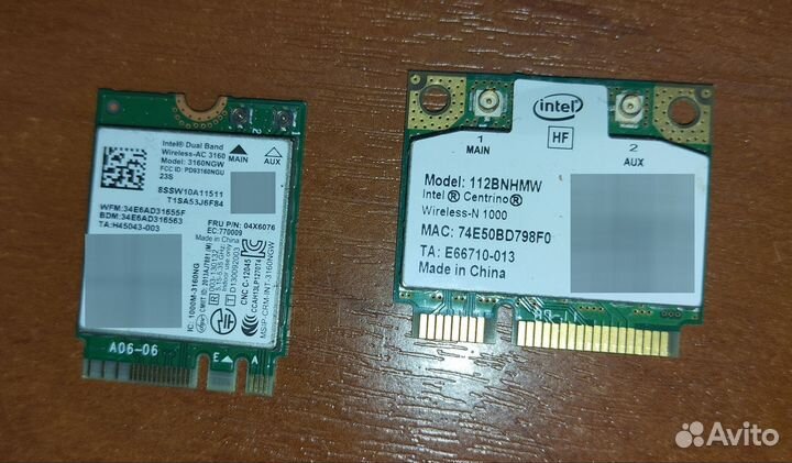 Рабочие Wifi карты для ноутбука