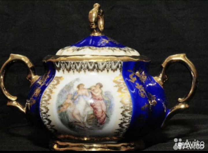 Сахарница/сливочник крм Стариная Германия Фарфор