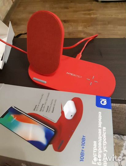 Беспроводная зарядка Inter step подходит и на айфо