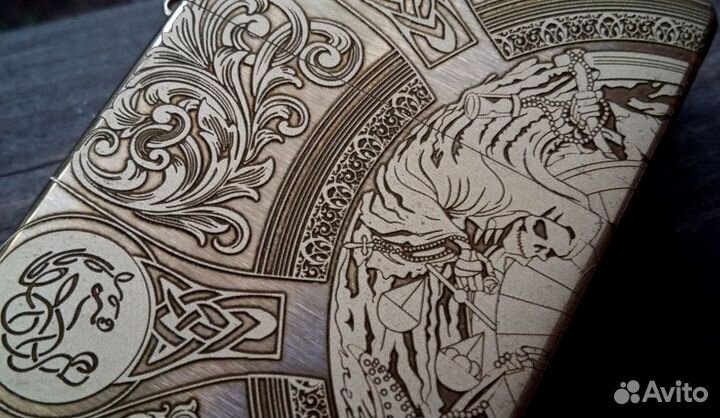 Зажигалка Zippo 204B с грав. Всадники Апокалипсиса