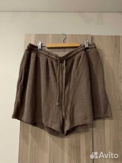 Шорты новые вязаные коричневые h&m большой размер