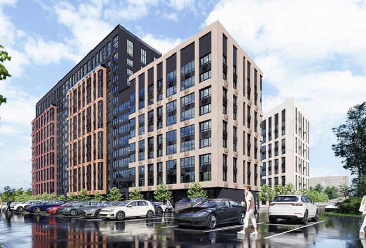 Квартира-студия, 39,9 м², 8/15 эт.