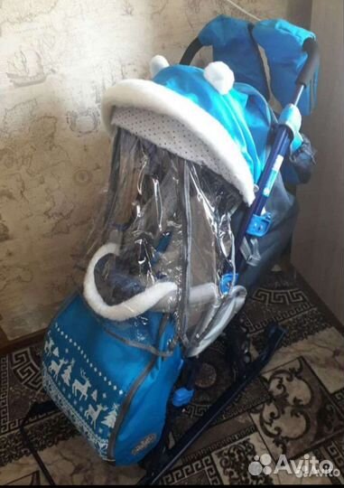 Детские санки коляска ника