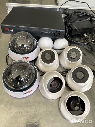Камеры видеонаблюдения купольные, 7 шт