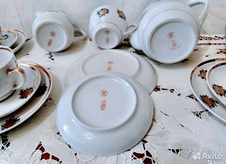 Чайный сервиз, карандашница Рига фарфор