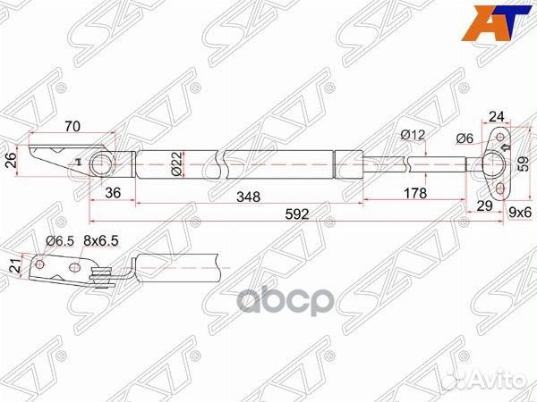 Амортизатор задней двери toyota corolla WAG 93