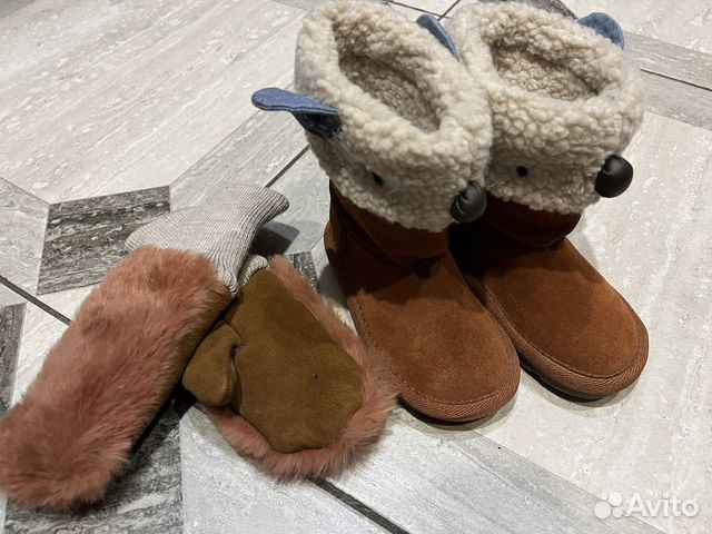 Новый Зимний набор варежки и угги