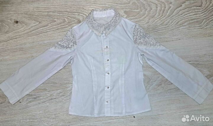 Блузка для девочки школьная 122