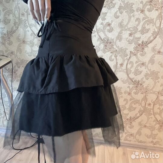 Юбка черная готическая