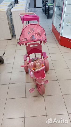 Детский трехколесный велосипед с ручкой (18)