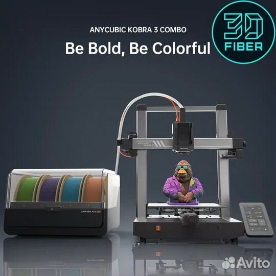 3D принтер anycubic kobra 3 combo (bambu lab A1)