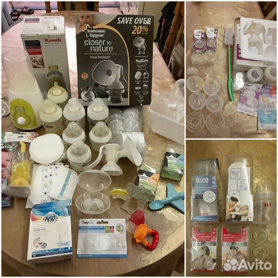 Молокоотсос, бутылочки, стерилизатор