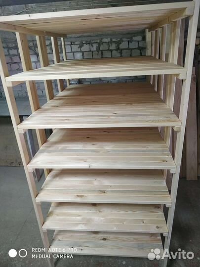 Полки стеллажи деревянные