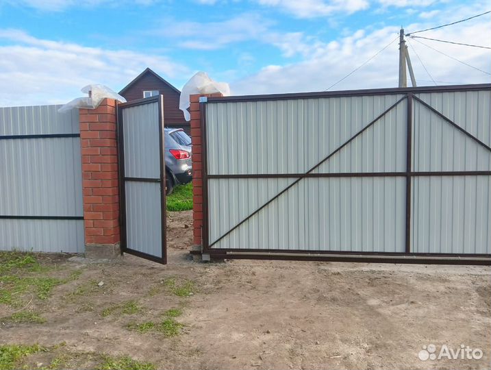 Откатные ворота под ключ с доставкой и установкой