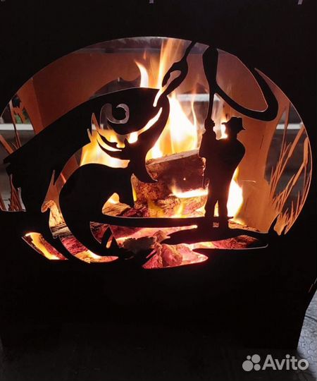 Костровая чаша с крышкой